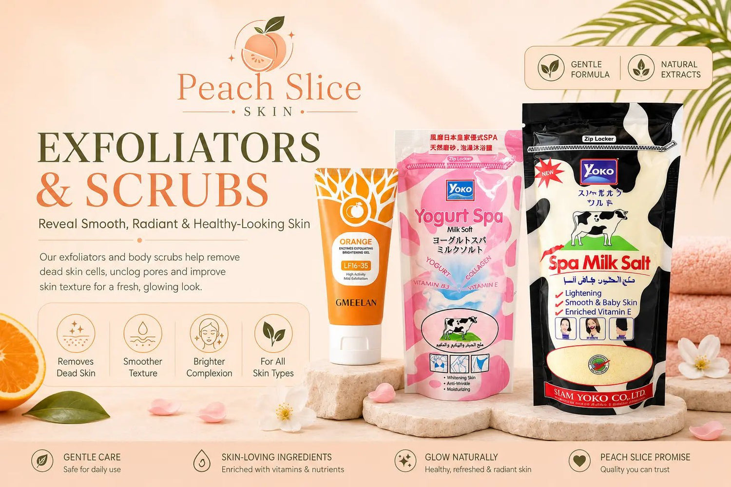 Exfoliators & Scrubs - Peach Slice Skin