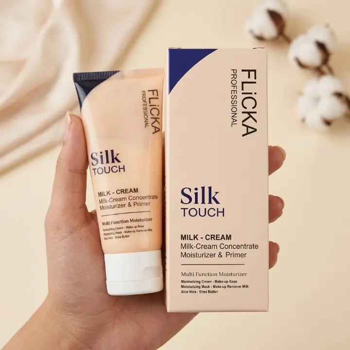 Flicka Silk Touch Milk Cream Concentrate 50g | Moisturizer & Makeup Primer | Face Moisturiser | Peach Slice Skin