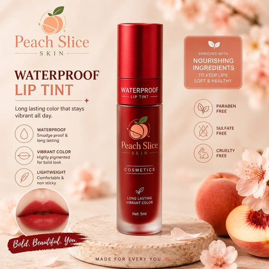 Peach Slice Skin Waterproof Lip Tint | Long Lasting, Smudge Proof & Lightweight | 5ml | Lip Tint | Peach Slice Skin