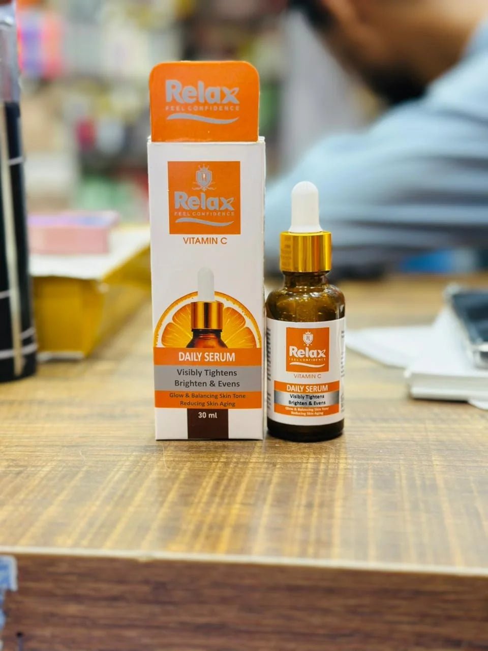 Relax Vitamin C Daily Serum 30ml – Brightening & Anti-Aging Facial Serum | Face Serum | Peach Slice Skin