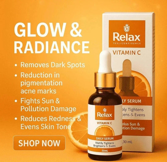 Relax Vitamin C Daily Serum 30ml – Brightening & Anti-Aging Facial Serum | Face Serum | Peach Slice Skin